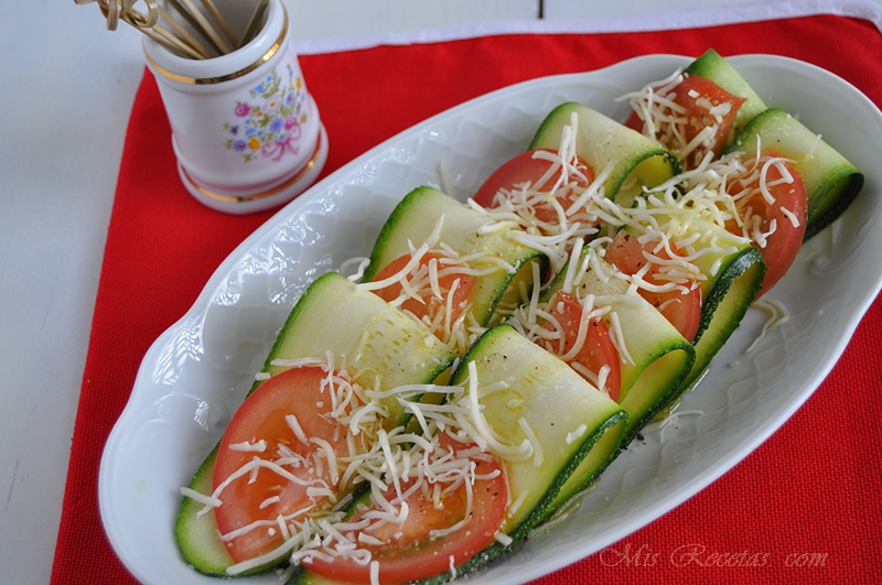 Zucchini and tomato carpaccio