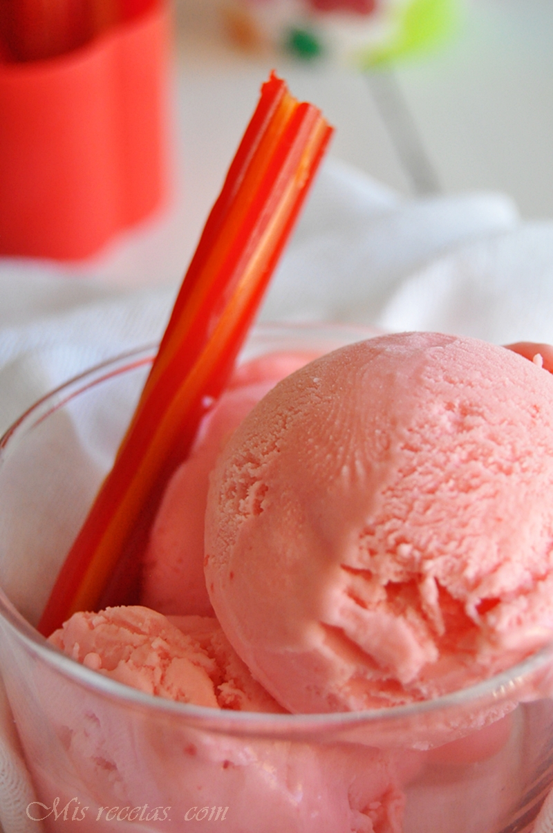 Red licorice ice cream