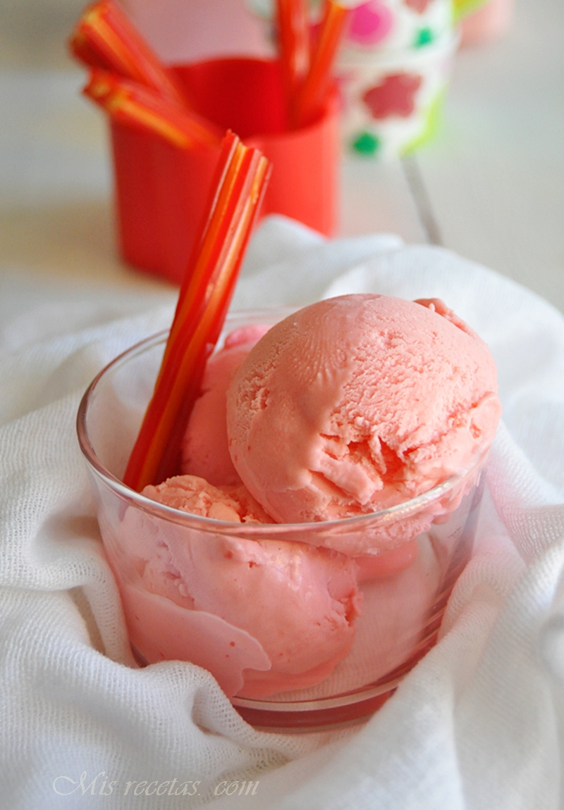 Red licorice ice cream