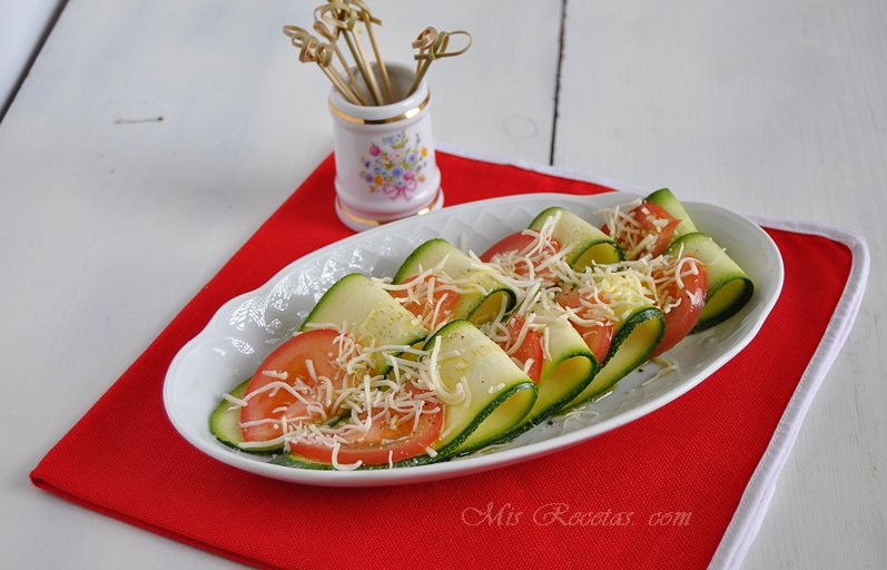 Zucchini and tomato carpaccio
